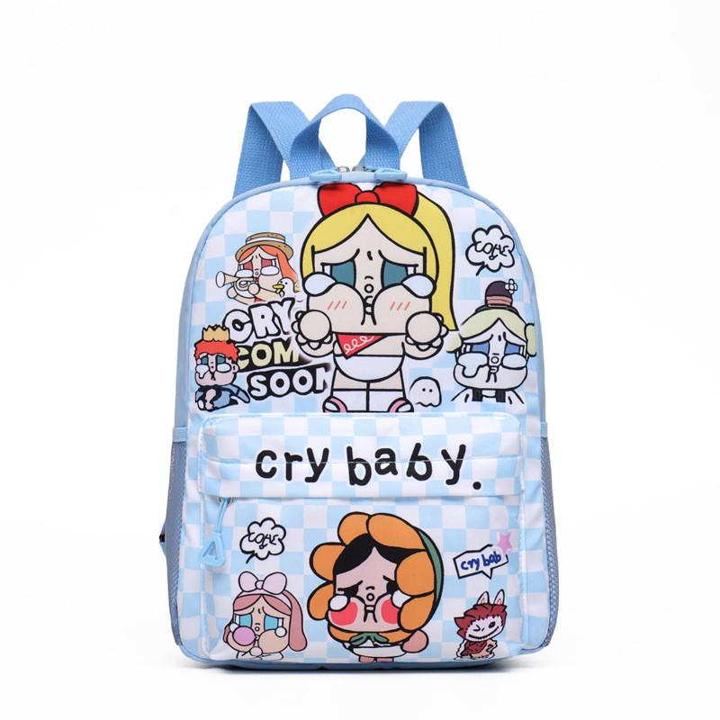 

Backpack Pattern Crybaby Cartoon Large Capacity Waterproof Children Bag School Blue One