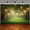1 Magic Forest Party Background Cloth - Durable polyester material, suitable for weddings and birthdays