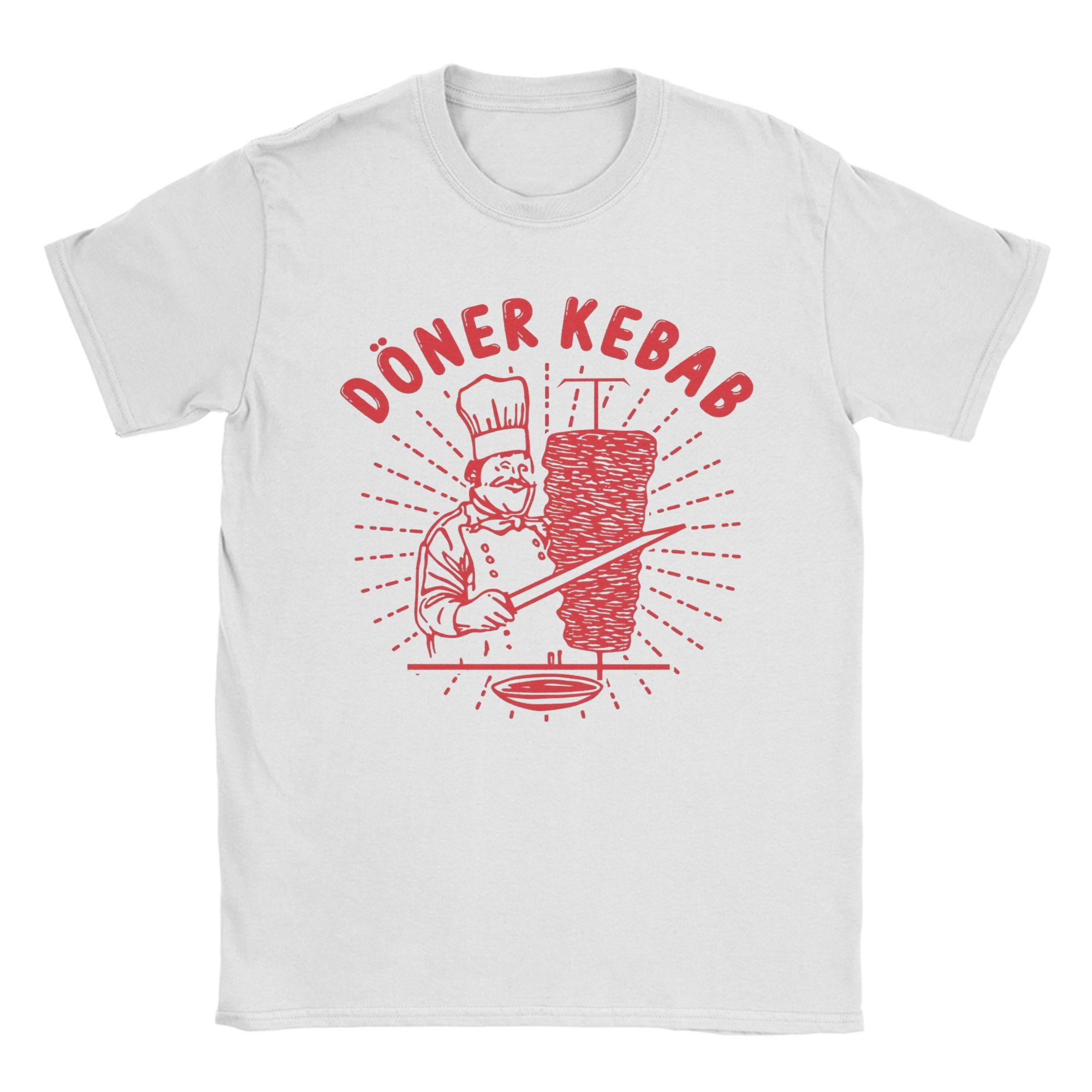 Unisex TShirts Doner Kebab Mit Scharf Mit Alles Funny 100 Cotton Tees Short Sleeve Foodie T Shirts Round Neck Clothes Plus Size S