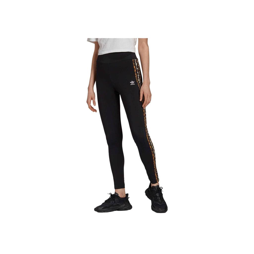adidas Oryginalne Retro Nadruk z Logo z Boku Średni Stan Codzienne Dzianinowe Spodnie Sportowe Damskie do Noszenia na Dole HB4767