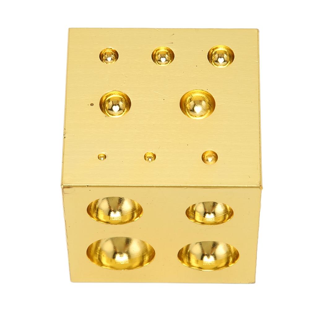 Kare Dapping Bloğu 50x50x50mm Elektrokaplama Paslanmaz Çelik Altın Takı Kubbeleme Bloğu