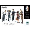 Master Box 1/35 Maßstab Plastikmodellbausatz: Französischer Widerstand und deutsche Offizierskriegsgefangene, 1944, Satz von 5 (MB35051)