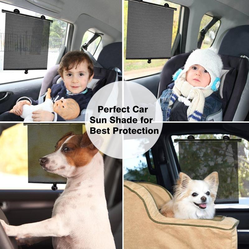 2 Pcs Universal Car Window Shade Breathable Mesh Car Front Rear Window Sunshade for Baby Fits All for Cars Styling Acces
