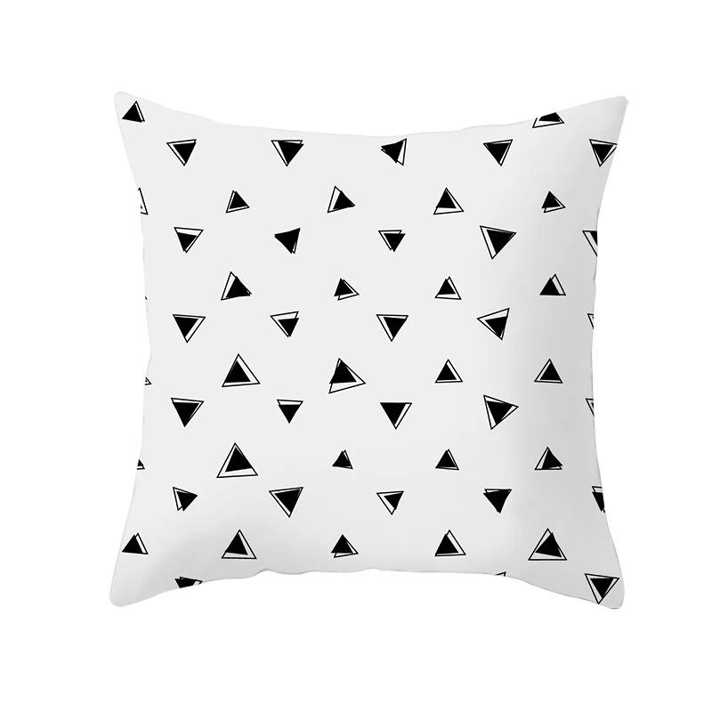 Black and White Geometric Decorative Pillowcases Living Room Office Home Pillowcases Car Ornaments
