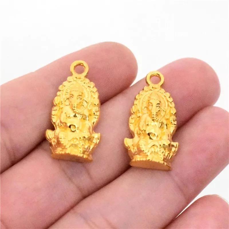 Hinduizm Ganesha Bóg z Głową Słonia Naszyjniki Wisiorek Potężny Amulet Sukcesu Błogosławieństwa Biżuteria Vintage Akcesoria Prezenty