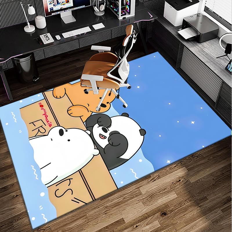Nightly Friends bears Adventure Office Rug Chair Mat, Game Carpet, Suitable for Front Door, Bedroom, Living Room, Desk, Holiday Gift