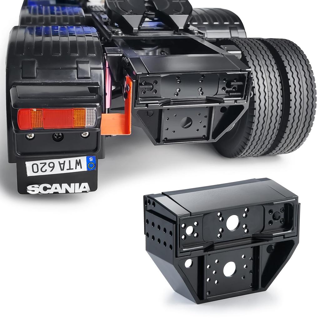 TRZX Aluminum Rear Body Mount Support Set Upgrade Parts for Tamiya RC Trailer Truck 1/14