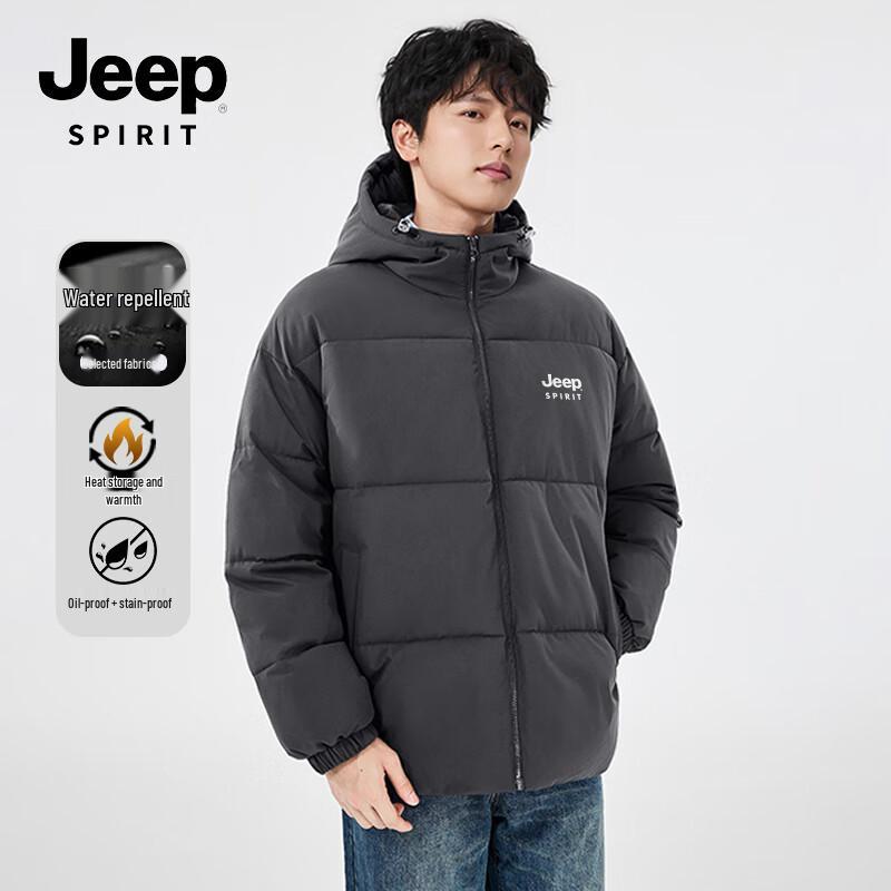 

JEEP SPIRIT Men s Thickened Hooded Winter Jacket 3XL