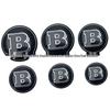 Autocolant Logo B din Aluminiu 3D Mercedes Brabus pentru 45-90mm