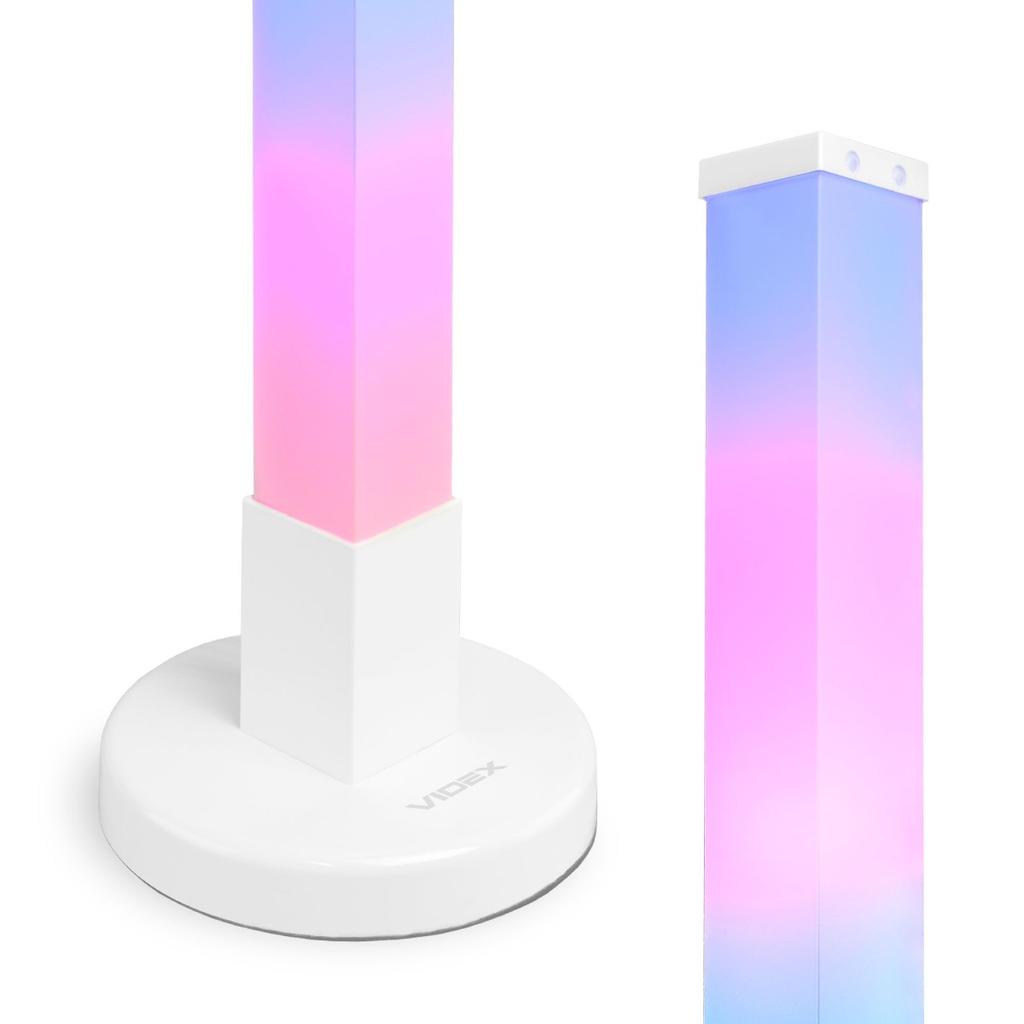 Lampa Pdłogowa Led Rgbw Biała Zmienna 1.5M Pilot Programy Ściemnialna Videx