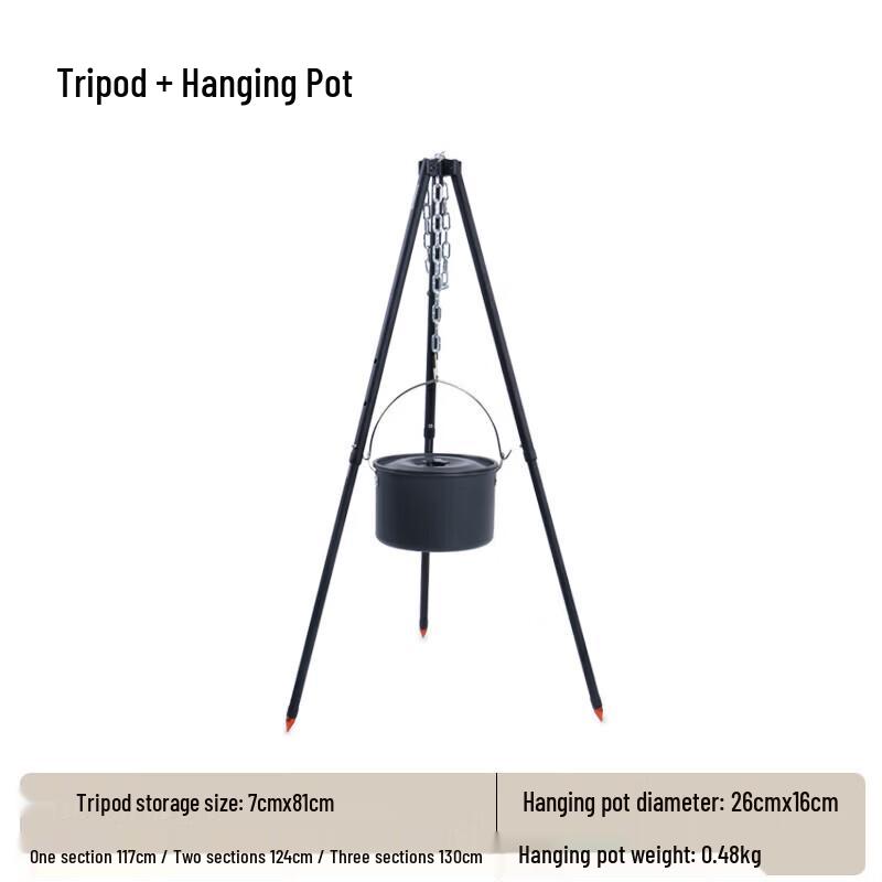 

Ultralight Portable Camping Hanging Pot & Tripod Stove Kit