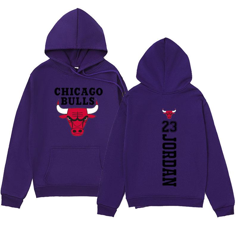Winter Chicago Bulls #23 Printed Hoodies Fashionable Casual Warm Sports Long Sleeved Men's and Women's Unisex Hooded Sweatshirts