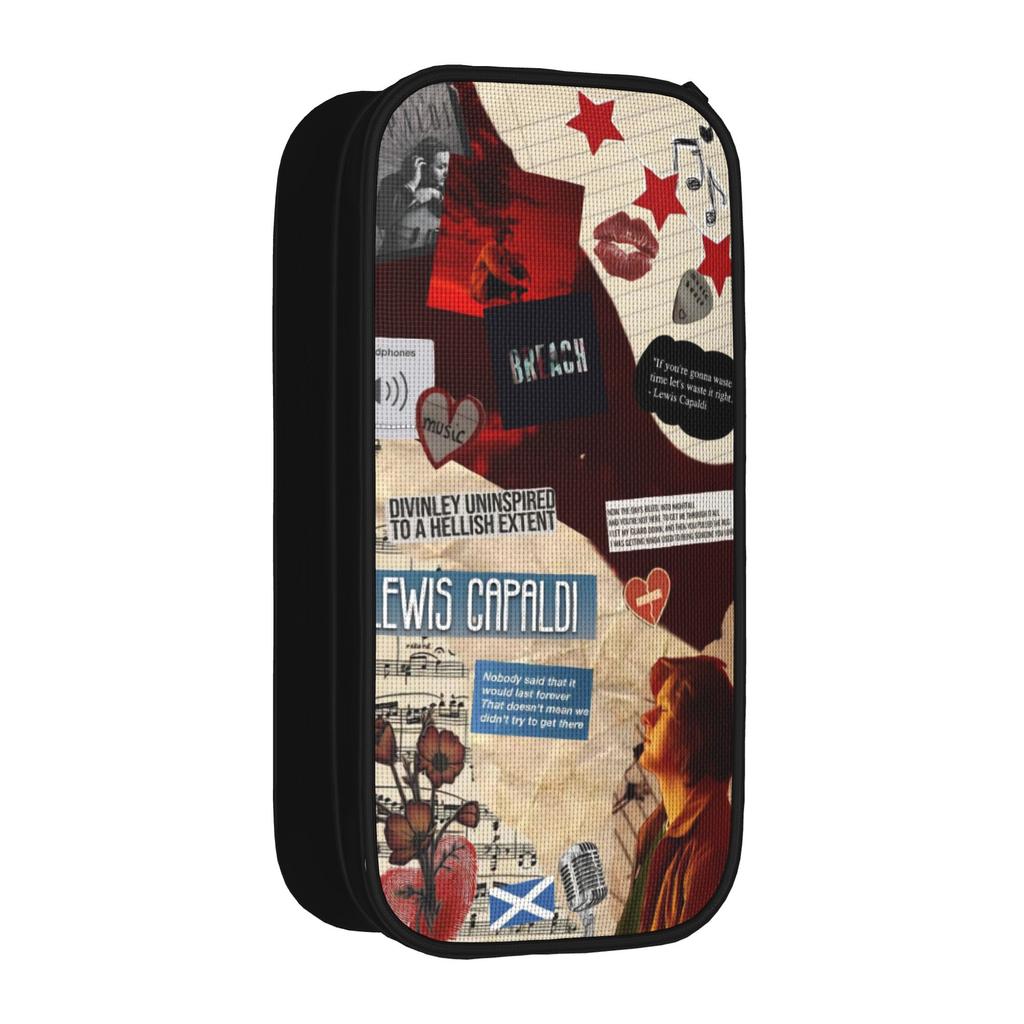 Lewis Capaldi Tour 2026 Pencil Case Classic Pen Box Bags Student Big Capacity Office Gifts Pencil Pouch