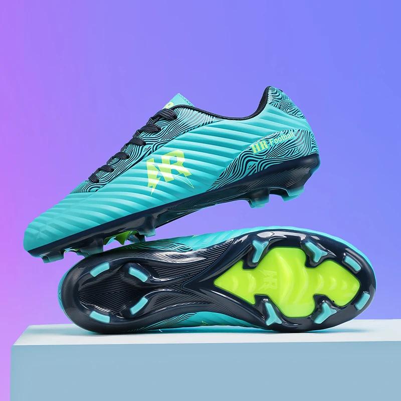 

New Men Soccer Shoes Grass Sport Training Ankle Kids Futsal TF/FG Football Boots Indoor Cleats Match Hot-selling High-quality 35