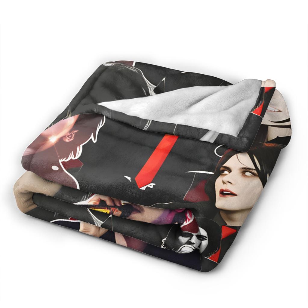G-Gerard Way MCR  Blanket  Travel Flannel Throw Blanket For Couch Chair Sofa Bed Soft Custom Quality Bedspread Gift