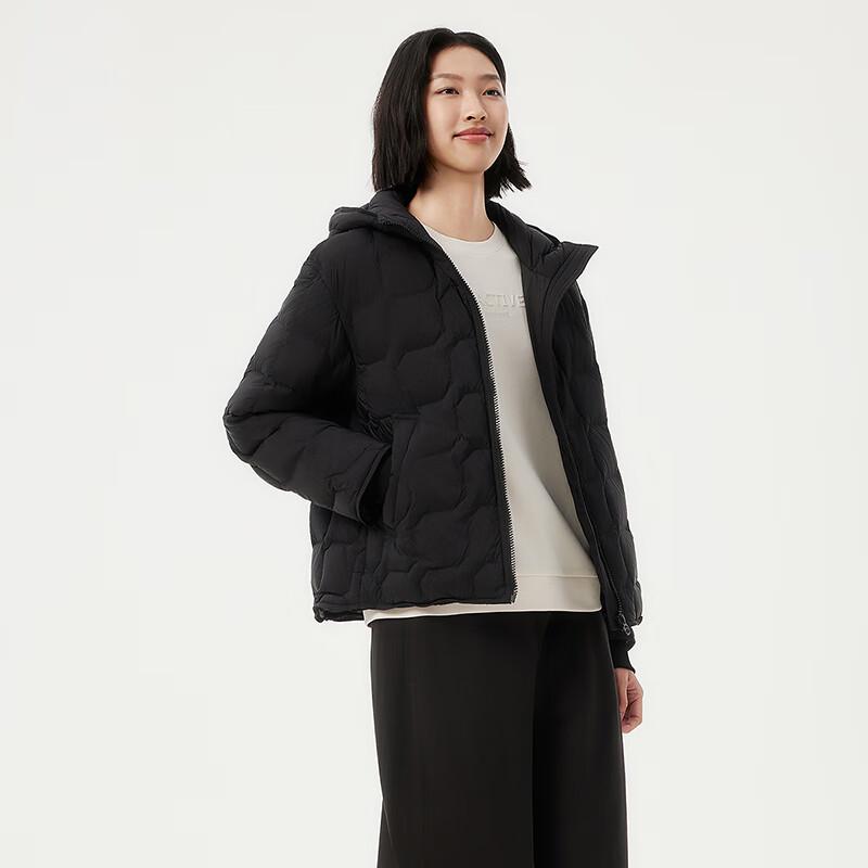 Tamboer Women's Lightweight Petite Hooded Down Jacket 330216Z