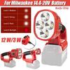 18V Portable LED Lamp Flashlight Excluding Battery & Charger Li-Ion Battery USB Outdoor Work Light 3W/12W for Milwaukee USB
