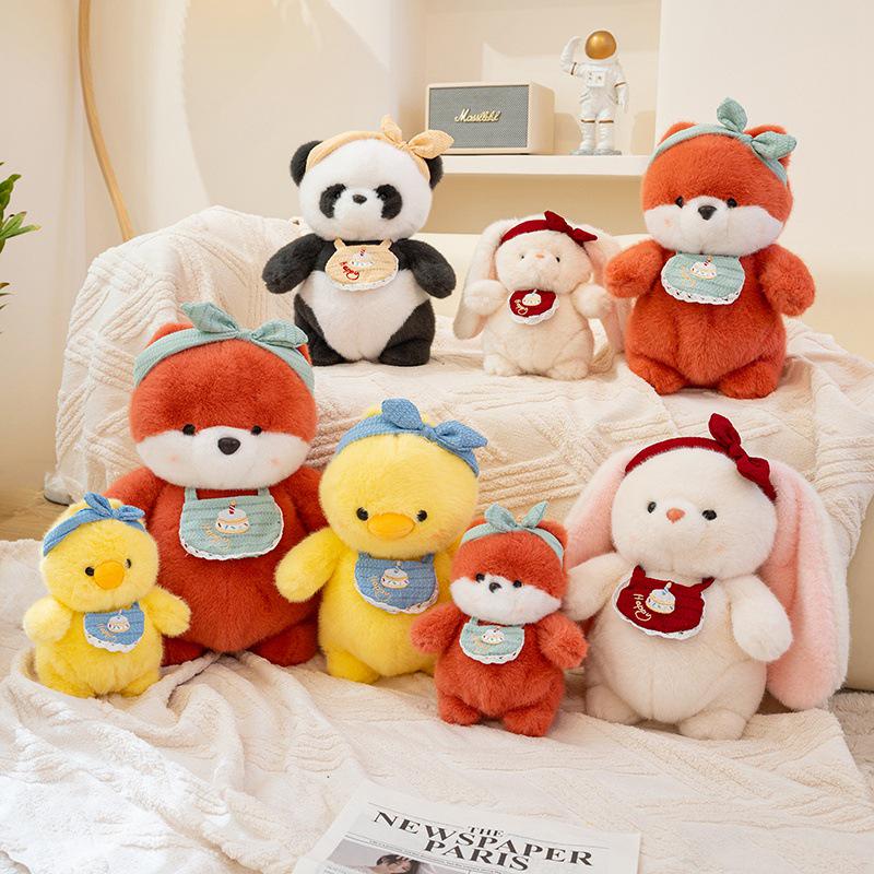 

Cute Animal Plush Toy Series: Fox, Rabbit, Duck, Panda 23.5cm (0.16kg)