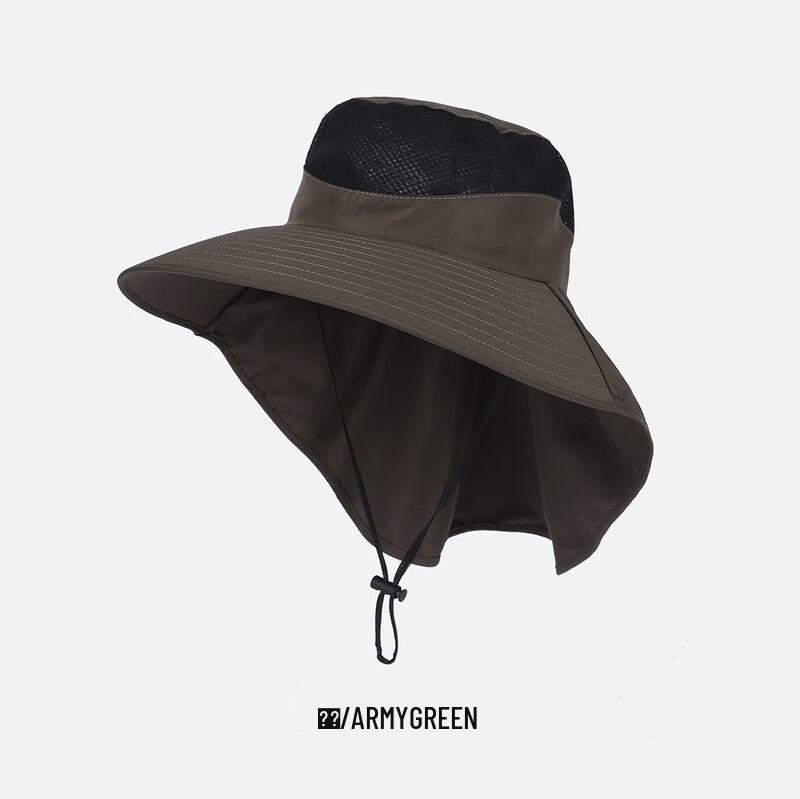 Unisex Outdoor Wide-Brim Sun Hat with Neck Flap
