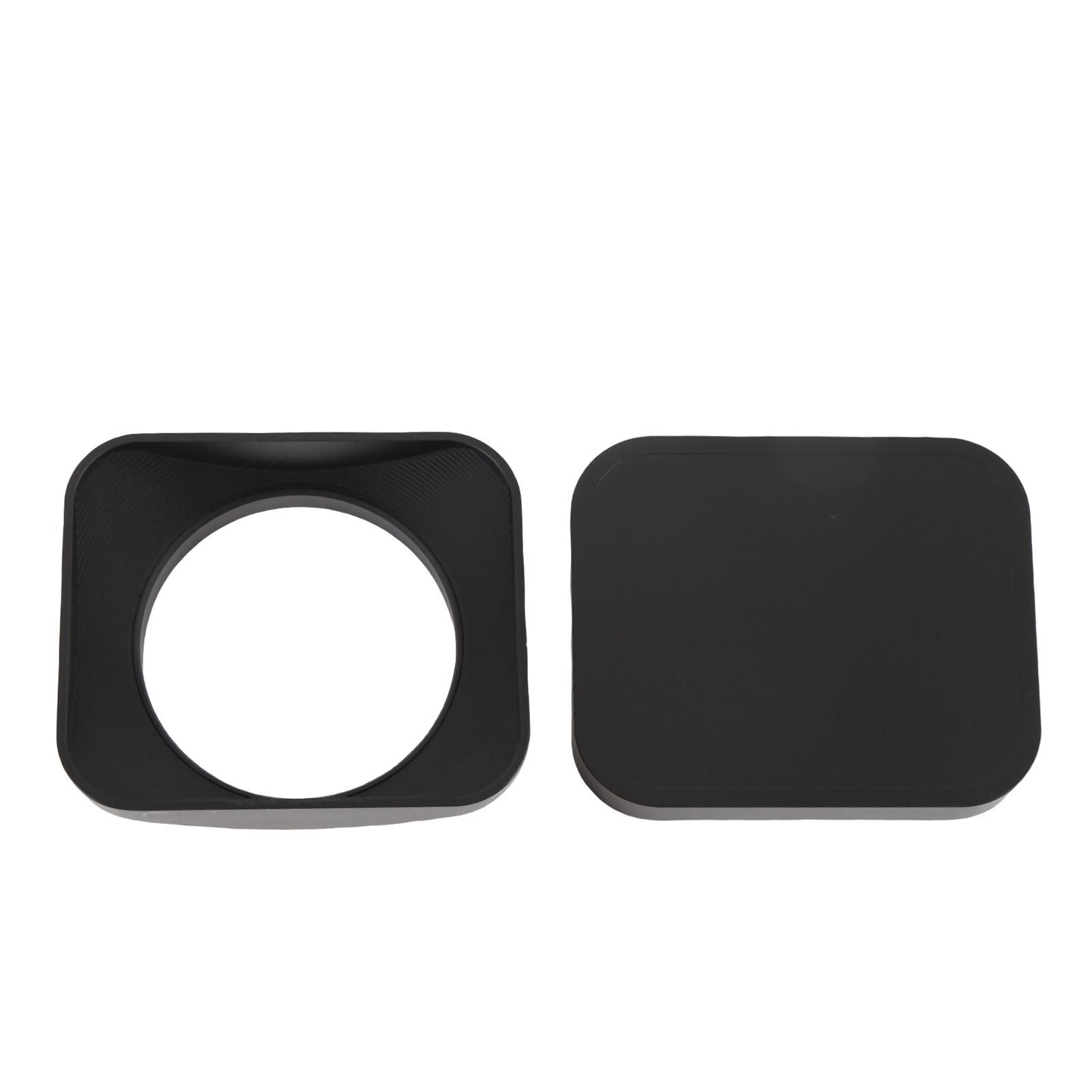Camera Lens Hood Aluminium Alloy Accurate CNC Fine Processing Lens Hood Shade Protector with Cap argento