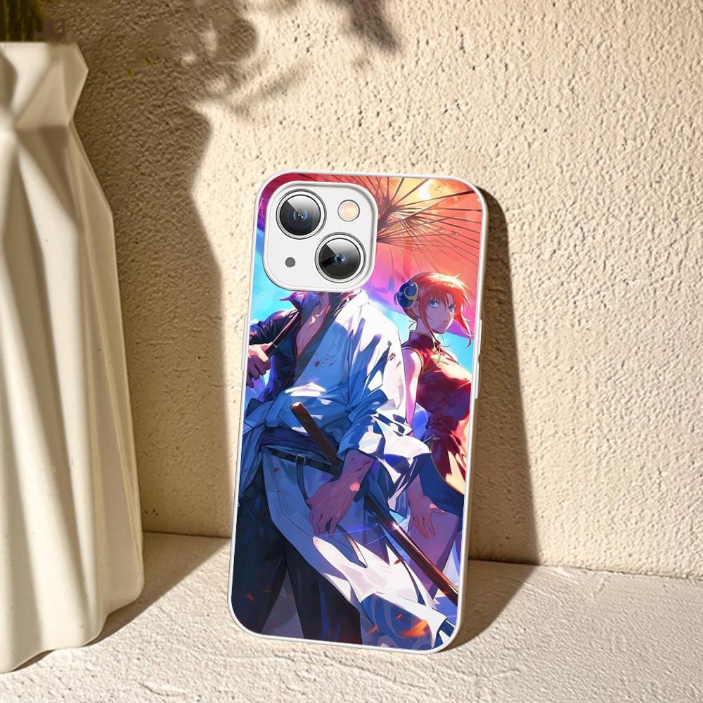 Animation G-Gintama Phone Case For IPhone 14 13 12 Mini 11 Pro XS Max X XR 14 Plus Tempered Glass Cover