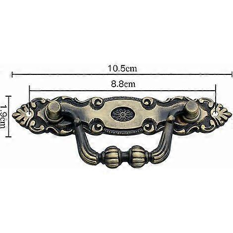 4 Pcs Antique Zinc Drawer Handle Bronze Drawer Handle Vintage Furniture Handle