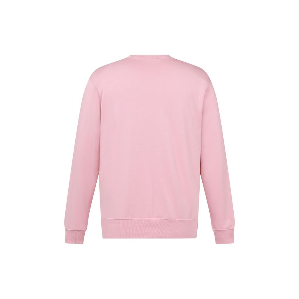 Adidas Loose Casual Printed Round Neck Sweatshirt Unisex Tops Pink HE4349