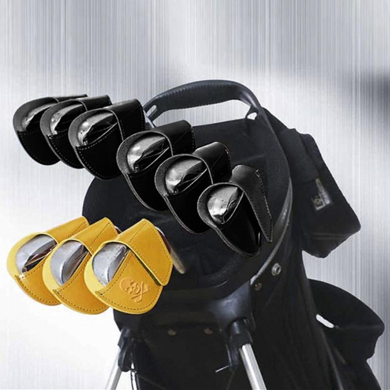 Golf Head Covers Thick PU Golf Iron Head Covers Set Wedges Iron Protective Headcover Golf Club Head Cover For Iron