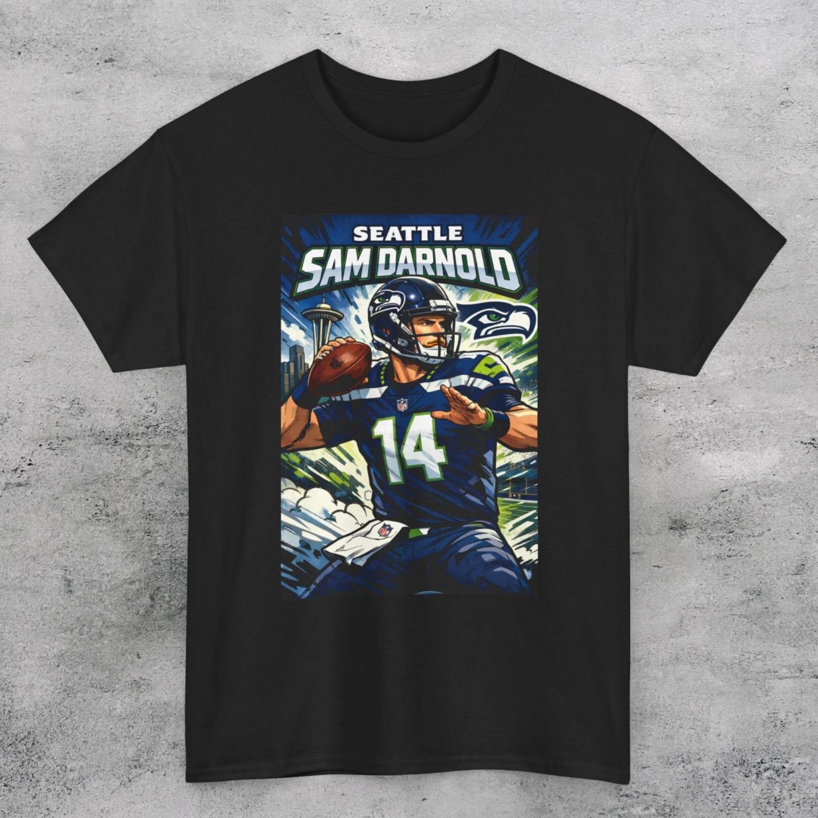 SAM DARNOLD SEAHAWKS City Art STYLE Football T-Shirt M