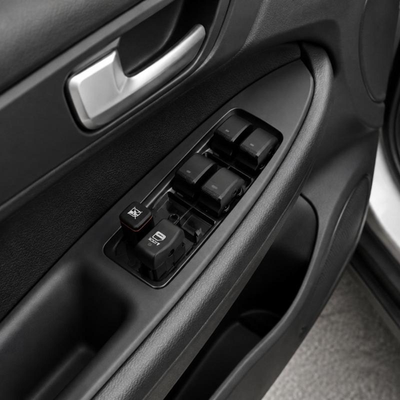 Driver Door Button Assembly 840400P010 Replacement Panel for 2001-2007 Models, Black ABS Window Control Housing for Repair Service