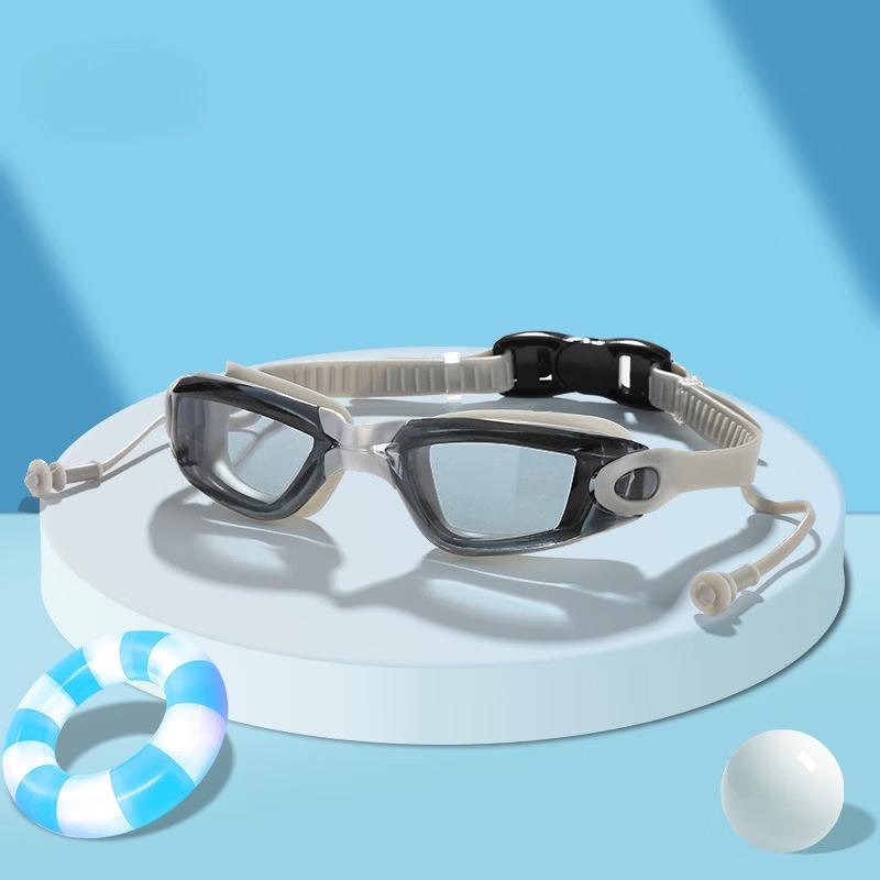 Jiemengzhe Anti-Fog Clear Large Frame Swimming Goggles