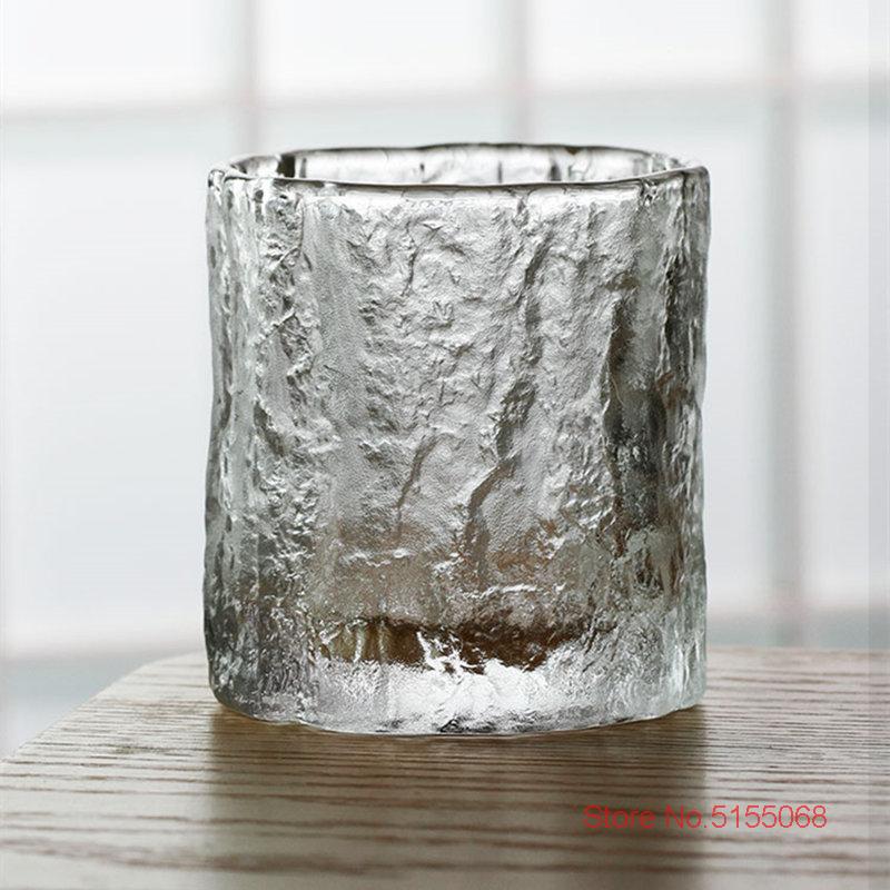 Bicchiere Old Fashioned Giapponese Tazza da Whiskey Design Ghiaccio Cristallino Bicchieri da Whiskey Scotch Vetro Pesante Spesso per Rock Wineglass Tazza da Birra