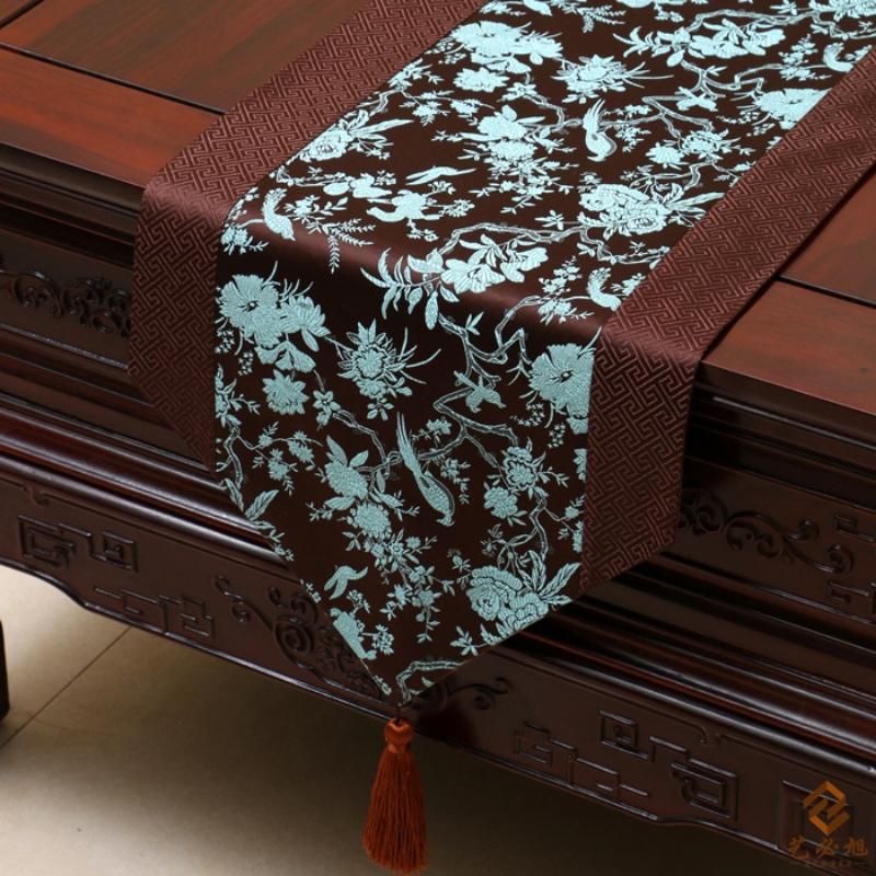 Steagul de masă de țesut din brocart chinezesc Moda simplu Steagul de masă rurală Tesatura de masă de ceai Tesatura de masă pentru masă