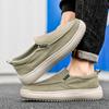 New Men Canvas Casual Shoes Breathable Soft Cloth Sneakers Non Slip Rubber Sole Lightweight Daily Walking Fashion Flat Footwear