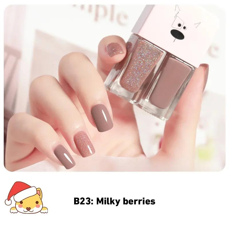 

Двухцветный лак для ногтей без запекания, быстросохнущий, долговечный, телесного цвета, лак для ногтей на водной основе, студенческий премиум-класс, белый прозрачный цвет, хит 2024 года.