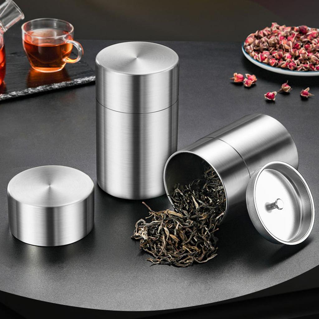 Kaffeebehälter aus Edelstahl mit sicher verschließbarem Deckel, tragbar, zur Aufbewahrung von Trockennahrung, ideal für Camping, Büro, Heimgebrauch