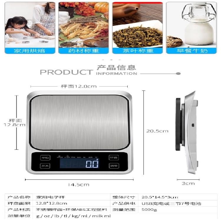 Electronic Postal-Scale Stainless Steel Digital Scale with LCD Backlight Display