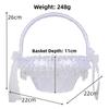 Handheld Flower Girl Basket White Wedding Decoration Basket Lace Flower Basket  Party Home Decor
