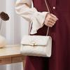 RED DRAGONFLY Women's Handbag, Cowhide Crossbody Bag, Shoulder Bag, Square Bag, White