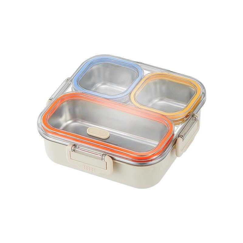 Auslaufsichere Brotdose für Kinder Erwachsene Compartmented Edelstahl Tragbare Bento Bunch Box Luftdicht Geruchsdicht Lunchbox Arbeiter