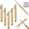 Porte-clés et Support Métallique Compact pour Cure-dents en Acier Inoxydable Portable - Cure-dent Attachable au Porte-clés pour Voyage, Camping, Accessoires d'Extérieur