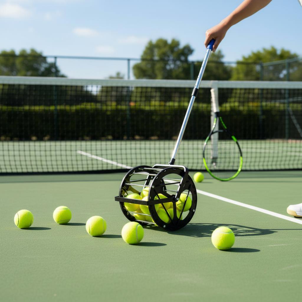 Tennis Ball Picker Training Helper Tennis Ball Collector Sports Gear High Performance Lightweight For Coaches