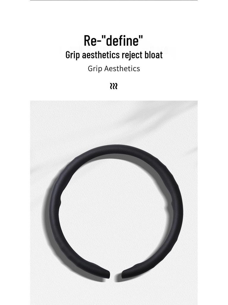 Premium Nappa Leather Steering Wheel Cover - Anti-Slip, Breathable, Ultra-Thin, All-Season