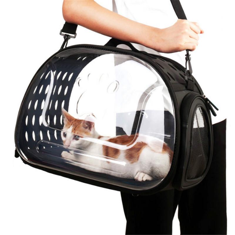 New Transparent Pet Supplies Large Dog Cage Fashion Breathable Pet Out Backpack