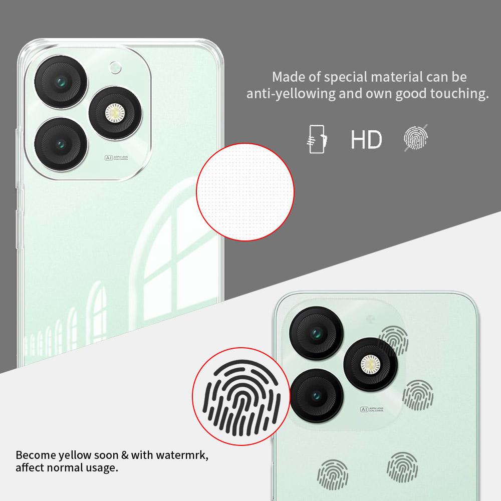 Für Itel A50 A50C Hülle Klar Weiche Silikon Stoßfänger Handyhülle Für ITEL A50C A 50 ITELA50 Transparent Stoßfest Rückseite Abdeckung Funda