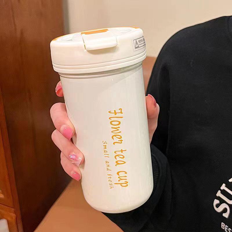 2026 Lily of the Valley 316 Stainless Steel Thermos & Coffee Travel Mug for Women - Elegant Double-Drink Light Luxury Cup