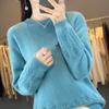 Retro Sweater Artistic Jacquard Thickened Knitted Sweater Loose and Fashionable Solid Color Pullover for Autumn and Winter