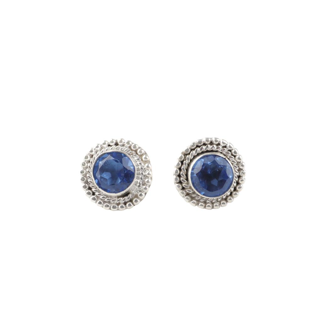 Rare Tanzanite Gemstone 925 Sterling Silver Jewelry Handmade Stud Handmade 0.5" EE-128-20