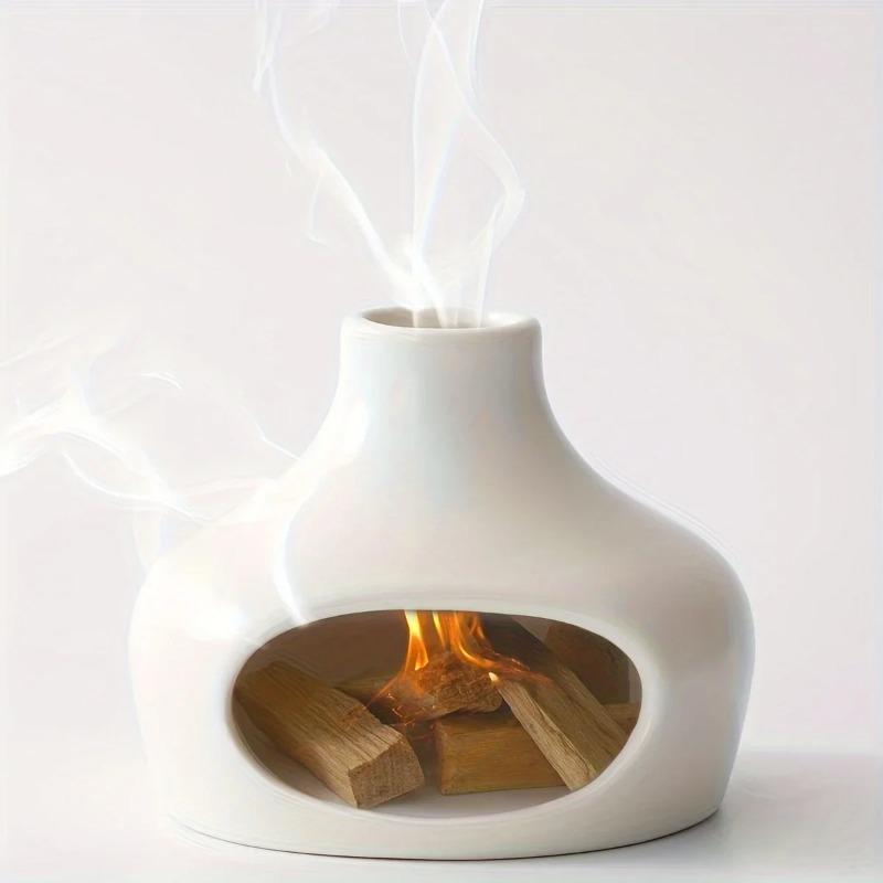 Ceramic Incense Burner Pallo Santo Holder Sage Burning Tray Bracket Peru Sacred Wood Aromatherapy Burner