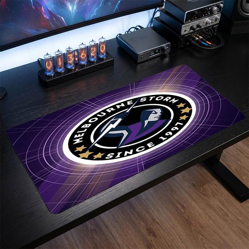 Melbourne Storm Muster Mauspads Anti?Rutschfeste Gummi-Schreibtischunterlage Für Gaming Arbeiten Desktop-Dekoration